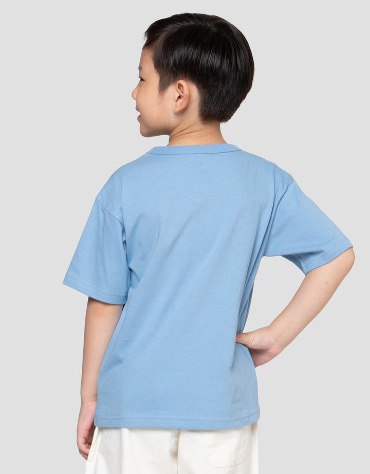 Little M Flok Run Dino Print Kaos Oversize Anak Laki-laki
