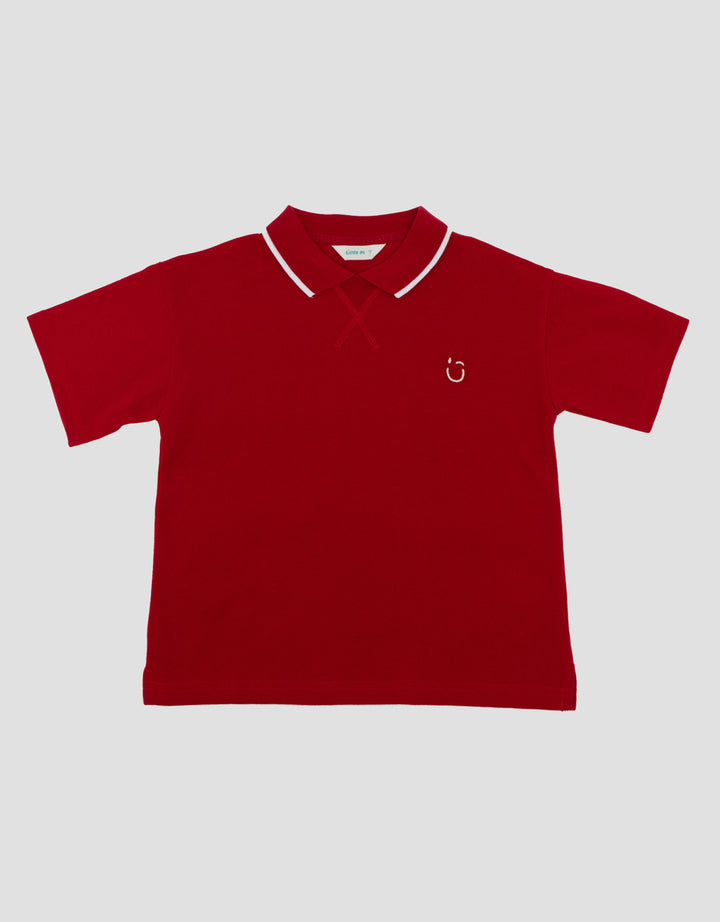 LITTLE M STRIPE KAOS POLO OVERSIZE ANAK LAKI-LAKI