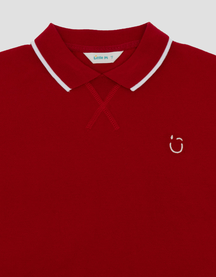 LITTLE M STRIPE KAOS POLO OVERSIZE ANAK LAKI-LAKI