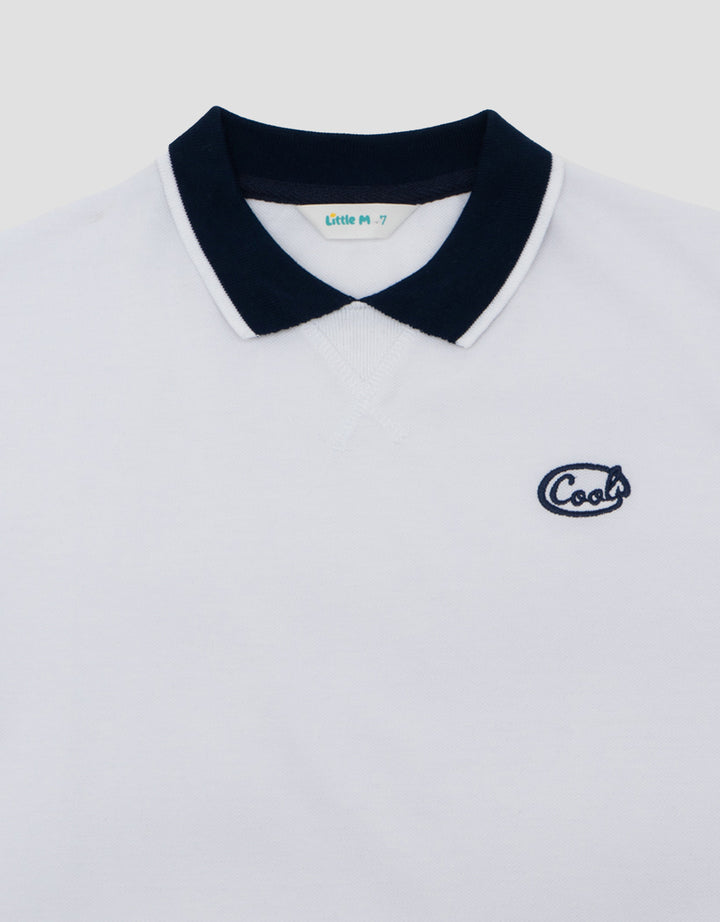 LITTLE M PIQUE WORD KAOS POLO ANAK LAKI-LAKI