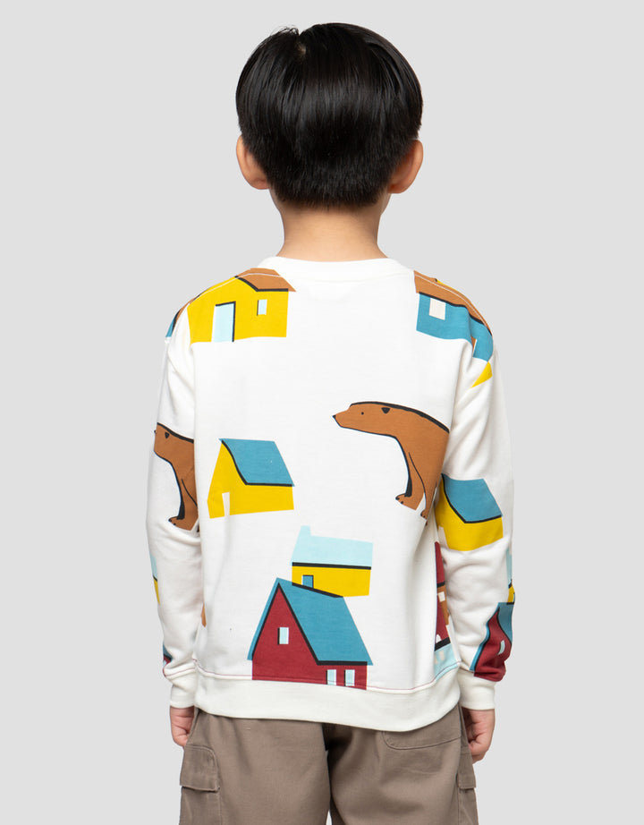 LITTLE M PRINT OUTDOOR SWEATER OVERSIZE ANAK LAKI-LAKI