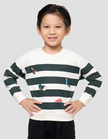 LITTLE M SALUR TEX SWEATER OVERSIZE ANAK LAKI-LAKI