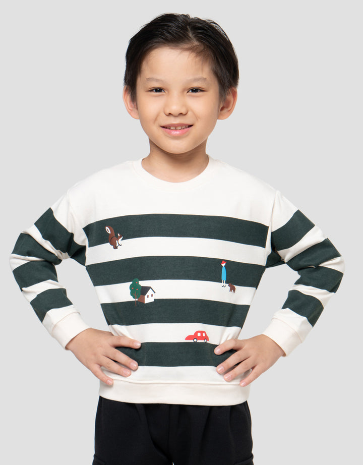 LITTLE M SALUR TEX SWEATER OVERSIZE ANAK LAKI-LAKI