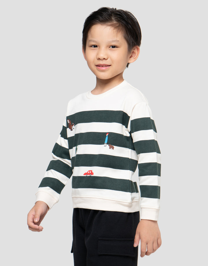 LITTLE M SALUR TEX SWEATER OVERSIZE ANAK LAKI-LAKI