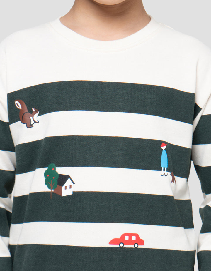 LITTLE M SALUR TEX SWEATER OVERSIZE ANAK LAKI-LAKI