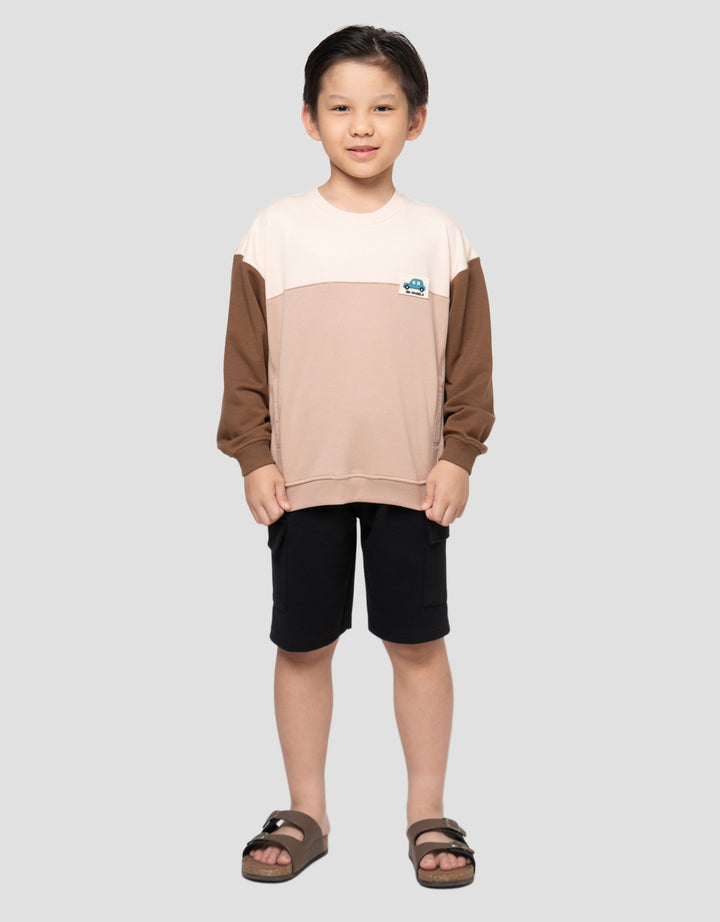 LITTLE M ON WHEEL SWEATER OVERSIZE ANAK LAKI-LAKI