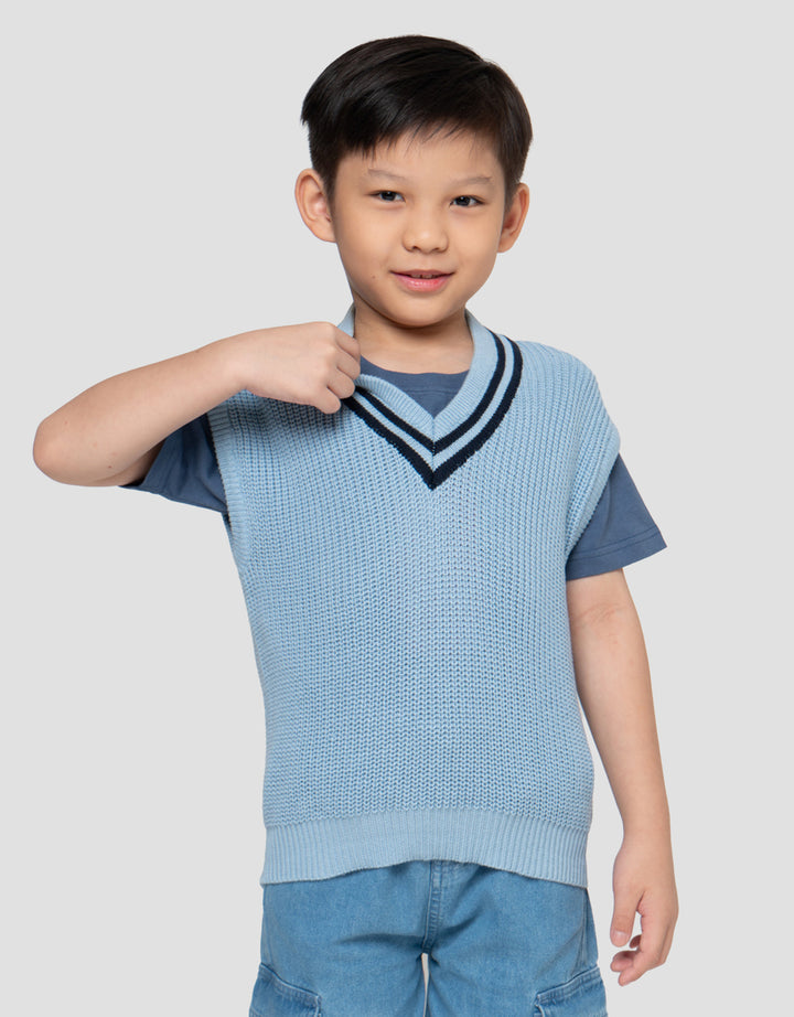 Little M Rompi Rajutan Sweater Anak Laki-laki