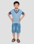 Little M Rompi Rajutan Sweater Anak Laki-laki