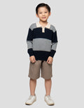 LITTLE M RAJUT KERAH SALUR SWEATER ANAK LAKI-LAKI
