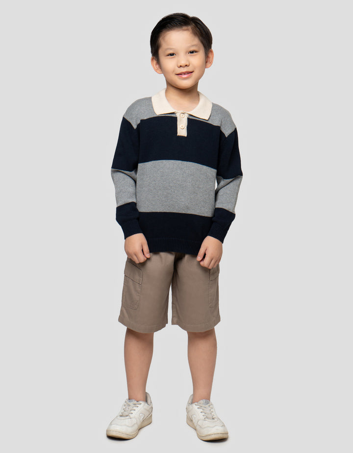 LITTLE M RAJUT KERAH SALUR SWEATER ANAK LAKI-LAKI