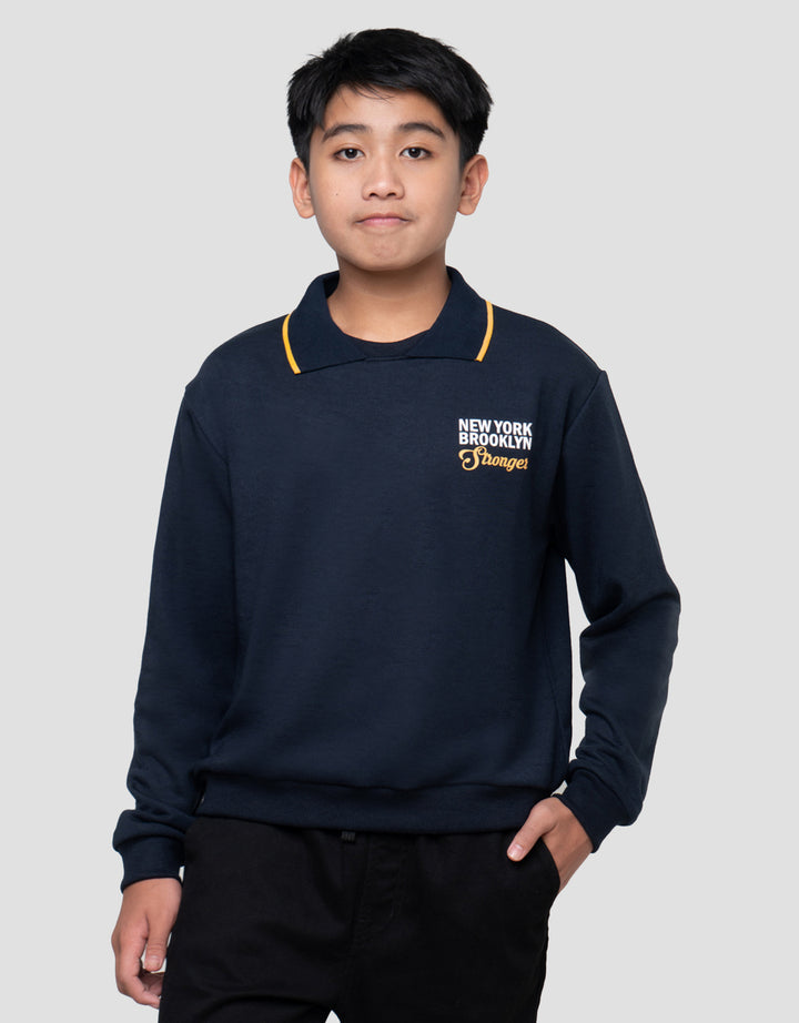 NEVADA COLLAR PRINT CITY SWEATER ANAK LAKI-LAKI