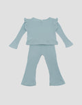 Little M Textured Rib Flower Pakaian Setelan Bayi