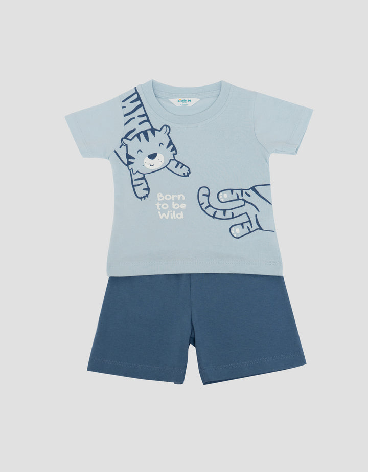 Little M Tiger Print Pakaian Setelan Bayi
