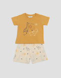 Little M Print Animals Pakaian Setelan Bayi