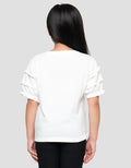 LITTLE M FLOWER WITH LACE 1 KAOS ANAK PEREMPUAN