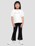 LITTLE M FLOWER WITH LACE 1 KAOS ANAK PEREMPUAN