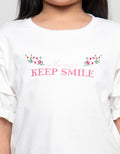 LITTLE M FLOWER WITH LACE 1 KAOS ANAK PEREMPUAN
