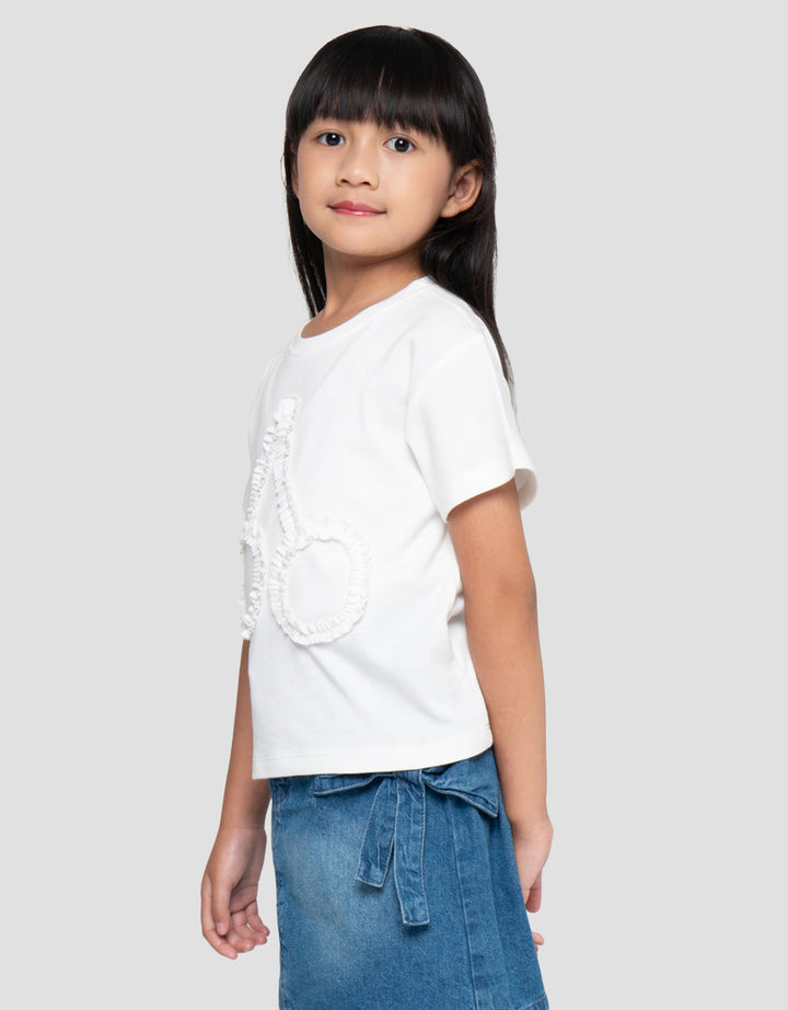 LITTLE M CHERRY APLIKASI KAOS ANAK PEREMPUAN