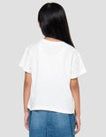 LITTLE M CHERRY APLIKASI KAOS ANAK PEREMPUAN