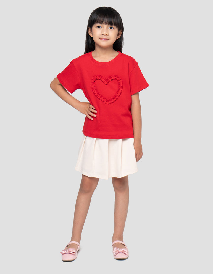 LITTLE M PITA APLIKASI KAOS ANAK PEREMPUAN