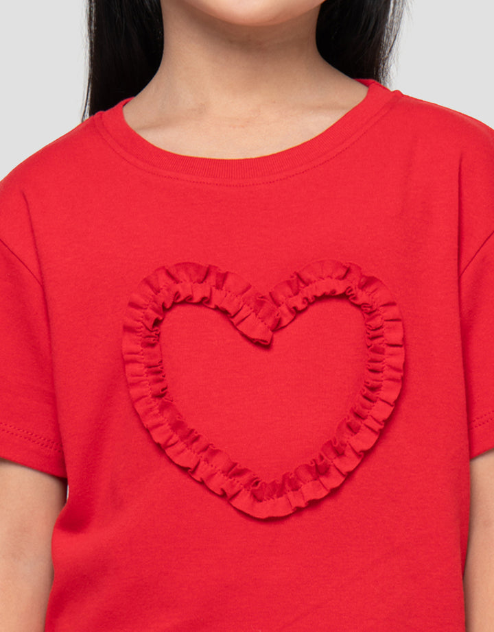 LITTLE M PITA APLIKASI KAOS ANAK PEREMPUAN