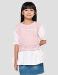 LITTLE M 2IN1 RAJUT BLOUSE ANAK PEREMPUAN
