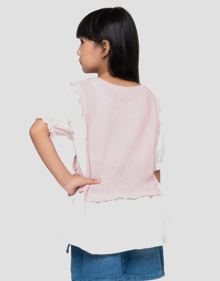 LITTLE M 2IN1 RAJUT BLOUSE ANAK PEREMPUAN