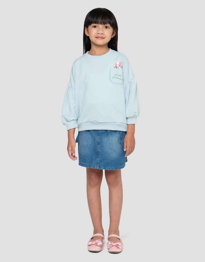 LITTLE M KANTONG SWEATER OVERSIZE ANAK PEREMPUAN