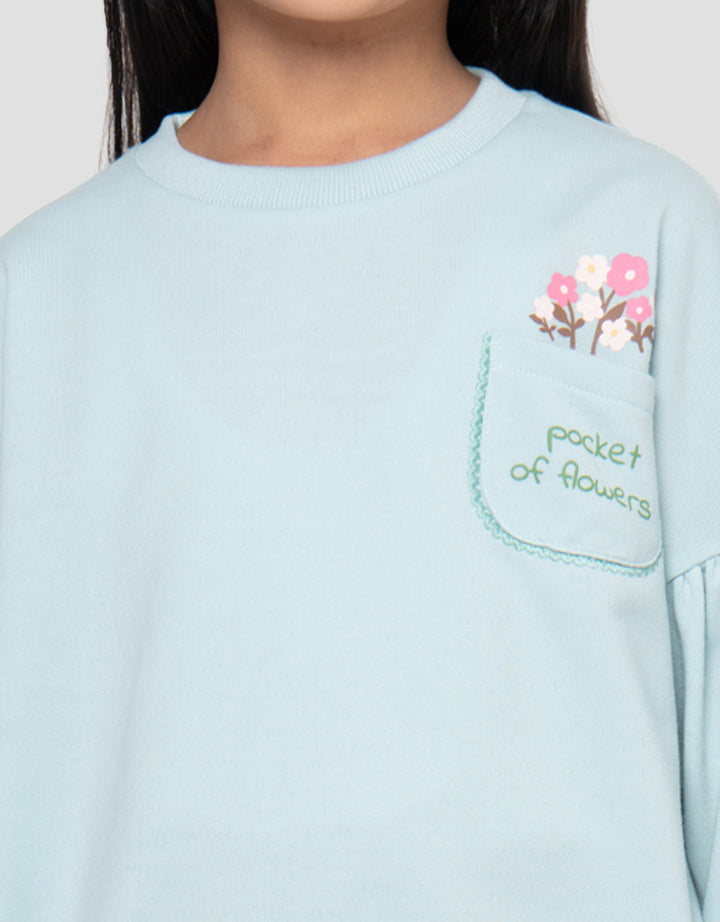 LITTLE M KANTONG SWEATER OVERSIZE ANAK PEREMPUAN