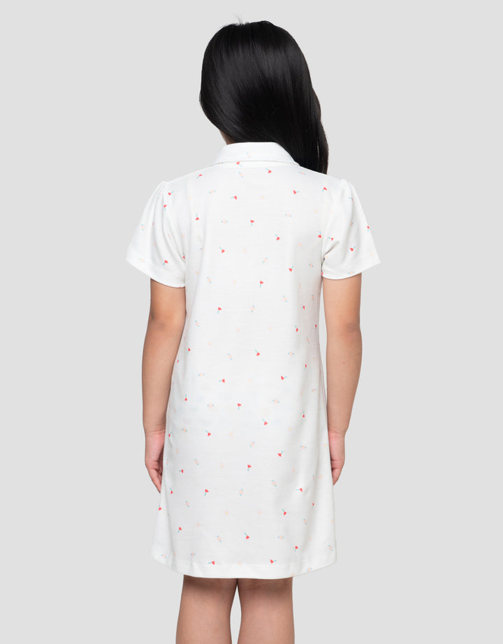 LITTLE M FLOWER MIDI DRESS POLO ANAK PEREMPUAN