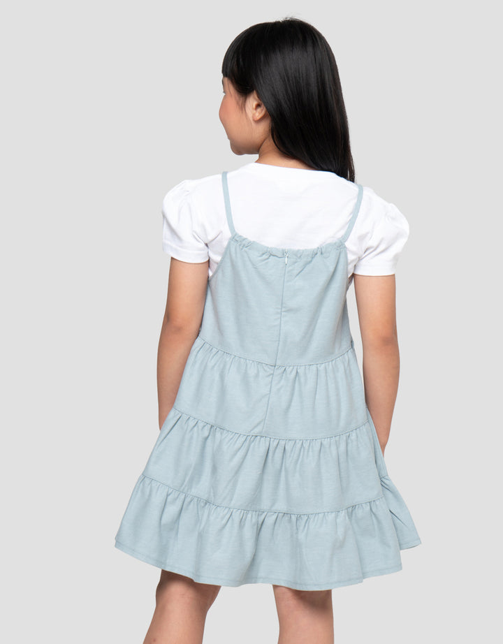 LITTLE M 2 PCS KNIT TIER DRESS ANAK PEREMPUAN