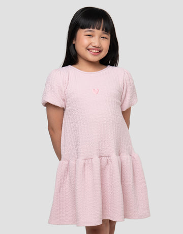 LITTLE M BALOON SLEEVE MIDI DRESS ANAK PEREMPUAN
