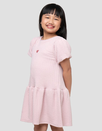 LITTLE M BALOON SLEEVE MIDI DRESS ANAK PEREMPUAN