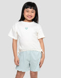 LITTLE M FRILL HEART PAKAIAN SETELAN ANAK PEREMPUAN