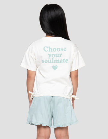 LITTLE M FRILL HEART PAKAIAN SETELAN ANAK PEREMPUAN