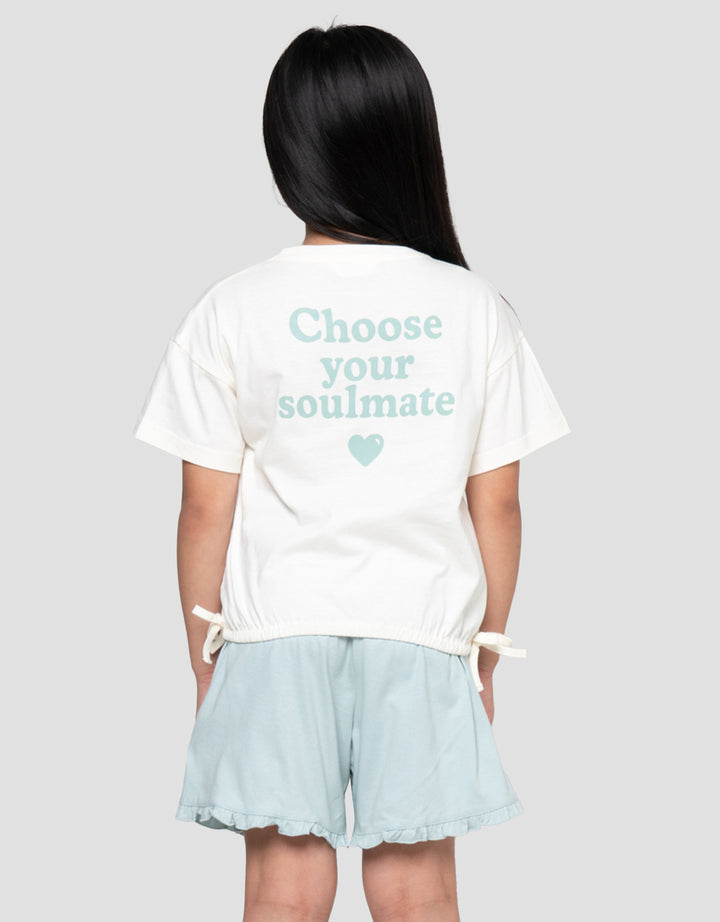 LITTLE M FRILL HEART PAKAIAN SETELAN ANAK PEREMPUAN