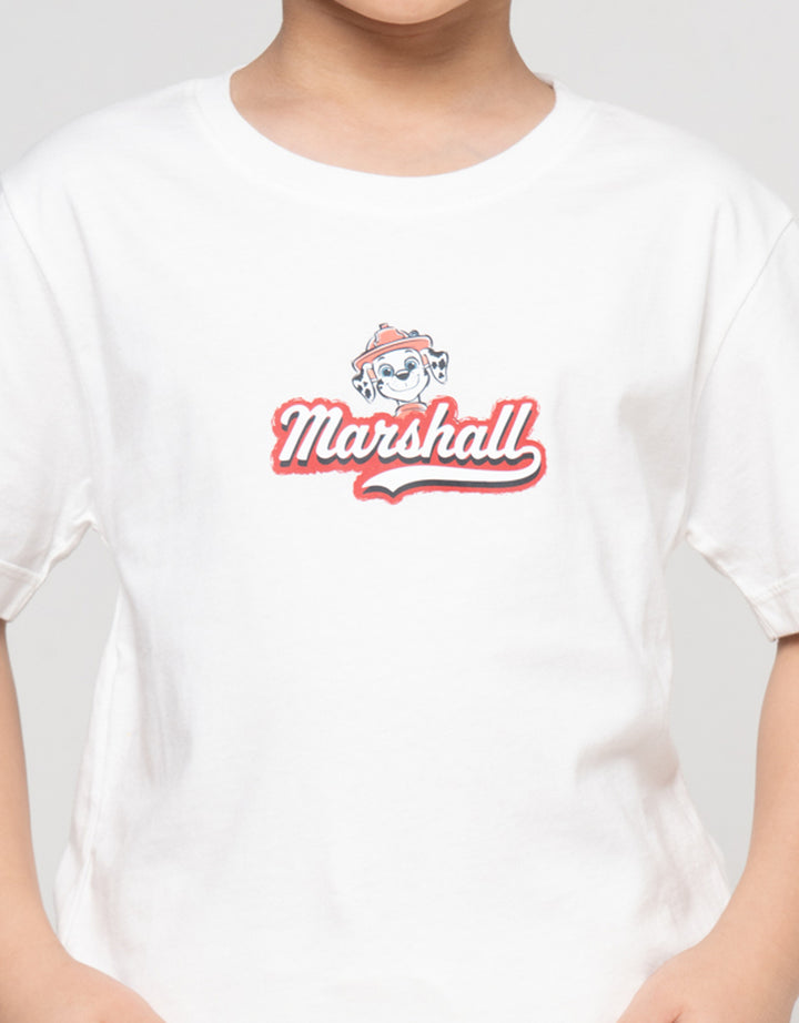 Character Paw Marshall Paw Print Kaos Anak Laki-laki