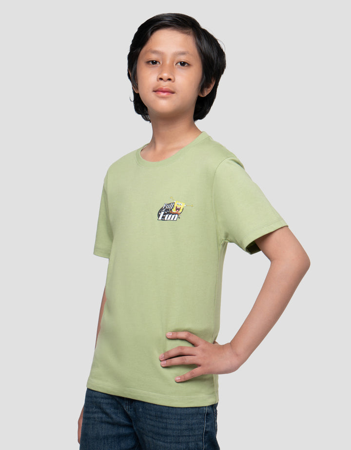 CHARACTER SPONGEBOB NO TIME KAOS ANAK LAKI-LAKI