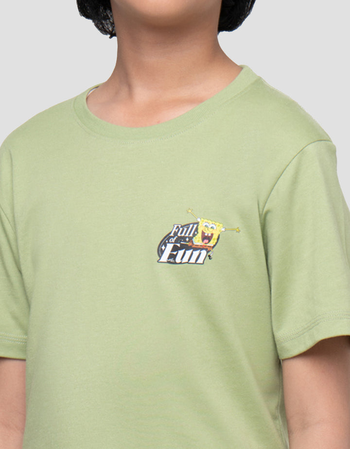 CHARACTER SPONGEBOB NO TIME KAOS ANAK LAKI-LAKI