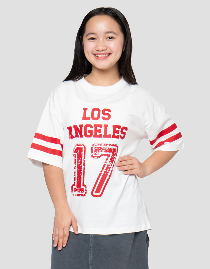 NEVADA LOS ANGELES 17 KAOS OVERSIZE ANAK PEREMPUAN