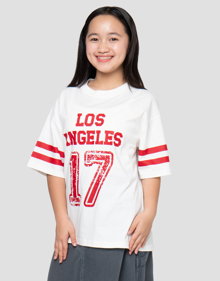 NEVADA LOS ANGELES 17 KAOS OVERSIZE ANAK PEREMPUAN
