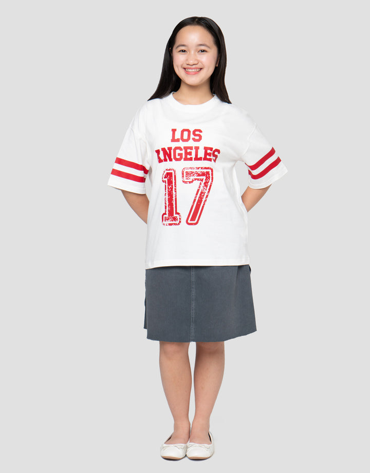 NEVADA LOS ANGELES 17 KAOS OVERSIZE ANAK PEREMPUAN