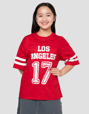 NEVADA LOS ANGELES 17 KAOS OVERSIZE ANAK PEREMPUAN