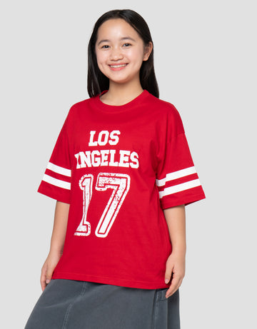 NEVADA LOS ANGELES 17 KAOS OVERSIZE ANAK PEREMPUAN