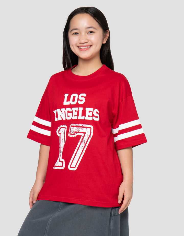 NEVADA LOS ANGELES 17 KAOS OVERSIZE ANAK PEREMPUAN