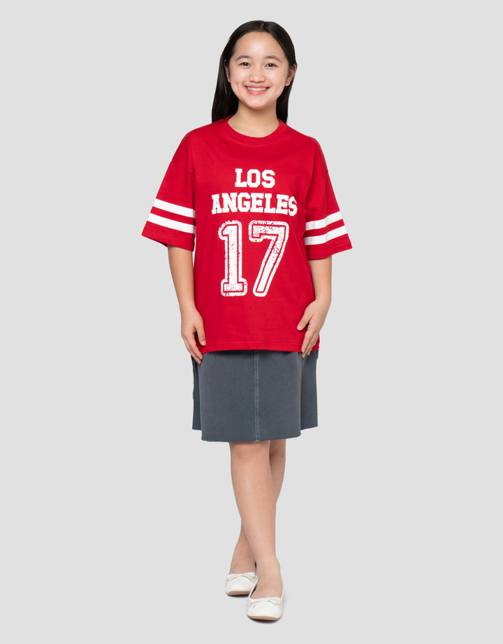 NEVADA LOS ANGELES 17 KAOS OVERSIZE ANAK PEREMPUAN