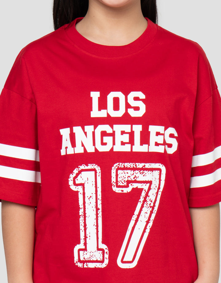 NEVADA LOS ANGELES 17 KAOS OVERSIZE ANAK PEREMPUAN