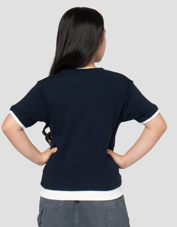NEVADA RIB BORDIR BEAR KAOS ANAK PEREMPUAN