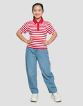 NEVADA STRIPE PRINT KAOS POLO ANAK PEREMPUAN