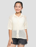 NEVADA COLLAR LENGAN PENDEK CARDIGAN ANAK PEREMPUAN